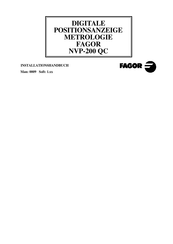 Fagor NVP-200 QC Installationshandbuch