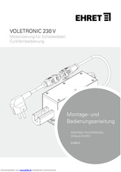 ehret VOLETRONIC 230 V Montageanleitung Und Bedienungsanleitung