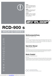 Reloop RCD-900 s Bedienungsanleitung