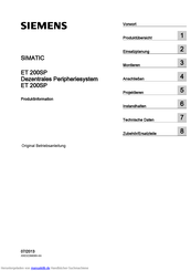 Siemens ET 200SP Betriebsanleitung