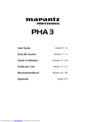 Marantz PHA3 Benutzerhandbuch