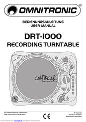 Omnitronic DRT-1000 Bedienungsanleitung