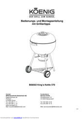 Koenig B08502 King's Kettle 570 Bedienungs- Und Montageanleitung