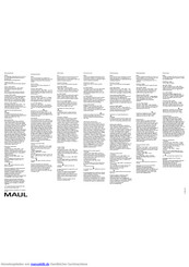 Maul 16105 Bedienungsanleitung