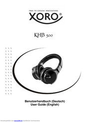 Xoro KHB 500 Benutzerhandbuch