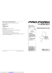 Pro-Form C600 Bedienungsanleitung