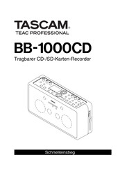 Tascam BB-1000CD Schnelleinstieg