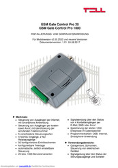 Tell GSM Gate Control Pro 20 Gebrauchsanweisung