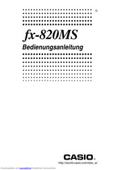 Casio fx-820MS Bedienungsanleitung