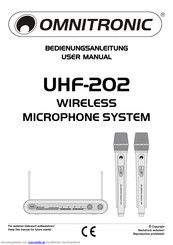 Omnitronic UHF-202 Bedienungsanleitung