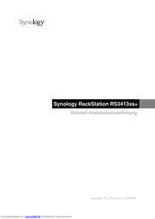 Synology RS3413xs+ Schnellinstallationsanleitung