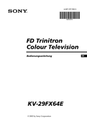 Sony FD Trinitron KV-29FX64E Bedienungsanleitung