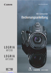 Canon LEGRIA HF S10 Bedienungsanleitung