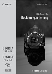 Canon LEGRIA HF M406 Bedienungsanleitung