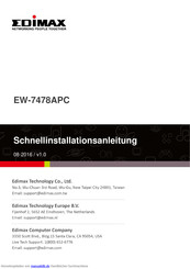 Edimax EW-7478APC Schnellinstallationsanleitung