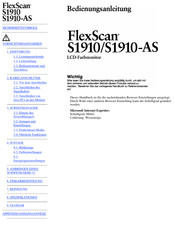 Eizo FlexScan S1910 Bedienungsanleitung
