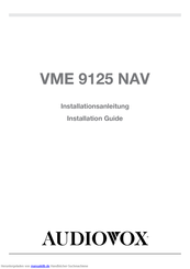 Audiovox VME 9125 NAV Installationsanleitung