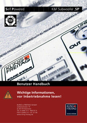 KLING & FREITAG SW 115D - SP Benutzerhandbuch