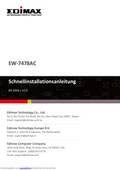 Edimax EW-7478AC Schnellinstallationsanleitung