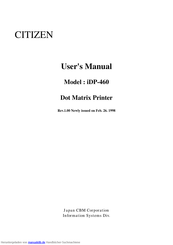 Citizen iDP460R Benutzerhandbuch