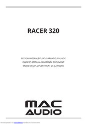 MAC Audio RACER 320 Bedienungsanleitung