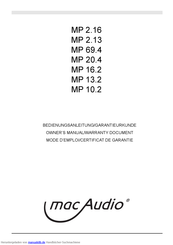 MAC Audio MP 16.2 Bedienungsanleitung