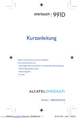 Alcatel One Touch 991D Kurzanleitung