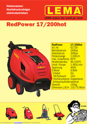 LEMA RedPower 17/200hot Handbuch