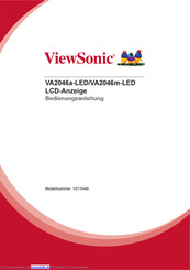 ViewSonic VA2046m-LED Bedienungsanleitung