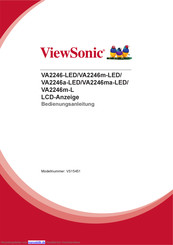 ViewSonic VA2246ma-LED Bedienungsanleitung