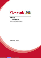 ViewSonic VP2772 Bedienungsanleitung