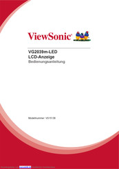 ViewSonic VG2039m-LED Bedienungsanleitung