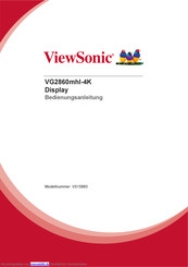 ViewSonic VG2860mhl-4K Bedienungsanleitung