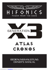 Hifonics X3-CRONOS Bedienungsanleitung