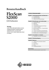 Eizo FlexScan S2000 Benutzerhandbuch
