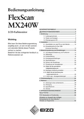 Eizo FlexScan MX240W Bedienungsanleitung