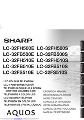 Sharp LC-32FB510E Bedienungsanleitung