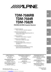 Alpine TDM-7582R Bedienungsanleitung