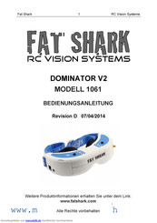 Fat Shark DOMINATOR V2 Bedienungsanleitung