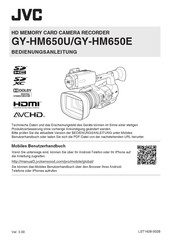 JVC GY-HM650U Bedienungsanleitung