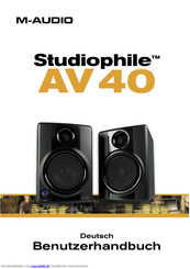 M-Audio Studiophile AV 40 Benutzerhandbuch