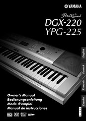 Yamaha Portable Grand DGX-220 Bedienungsanleitung