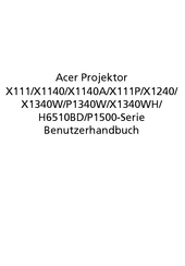 Acer X1140 Benutzerhandbuch