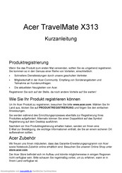 Acer TravelMate X313-M Kurzanleitung
