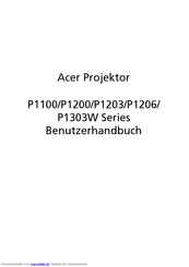 Acer P1303W Series Benutzerhandbuch