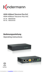 Kindermann HDMI-HDBaseT Receiver Plus PoC Bedienungsanleitung