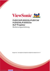 ViewSonic PJD5533w Bedienungsanleitung