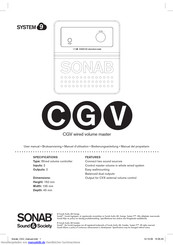 Sonab CGV Bedienungsanleitung