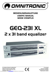 Omnitronic GEQ-23I XL Bedienungsanleitung