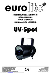EuroLite UV-Spot Bedienungsanleitung